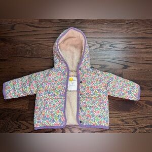 Baby Boden - Shower resistant padded jacket in Aster purple size 6-9 months